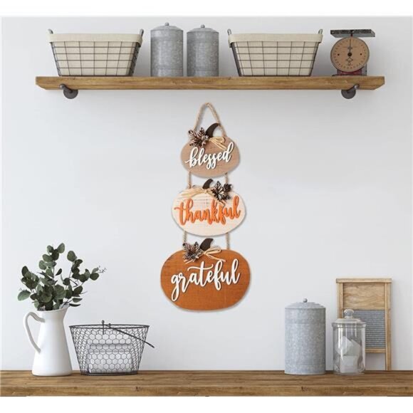 Fall Decorations for Home Thanksgiving Signs Blessed Thankful Grateful Decor - Picture 5 of 7